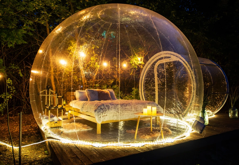 stay in a bubble tent